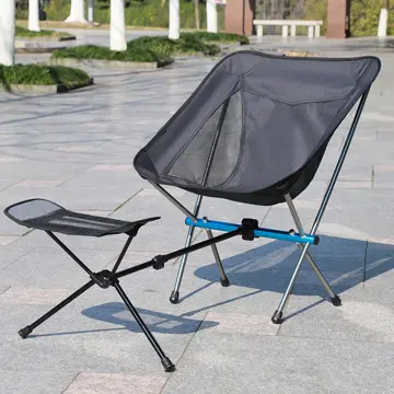 Portable Folding Chair Footrest Aluminum Alloy Folding Hiking Footstool  Outdoor Feet Rest Resting Retractable Foot Rest