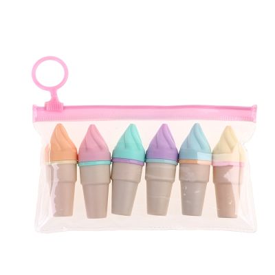 【cw】 6Pcs/Pack Kawaii Color Highlighter Office School Supplies Stationery