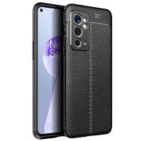 สำหรับ OnePlus 9RT 5G เคสโทรศัพท์กันกระแทก TPU ผิวสัมผัสแบบเปลือกลิ้นจี่ (สีดำ) (จัดส่งรวดเร็ว)