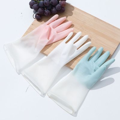 【CW】 Dishwashing Gloves Household Rubber Cleaning Durable Washing Dishes Housework