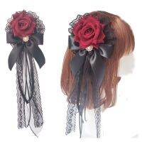 【hot】✲☈  Veil Hair Accessories Hairpin cla Gothic Hand-Made Dark Headdress …