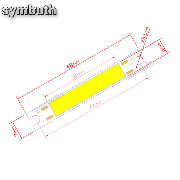 led-wall-lamp-light-source-48-7mm-3w-9v-dc-300ma-cob-bulb-chip-on-board-bar-strip-for-diy-table-desk-lighting