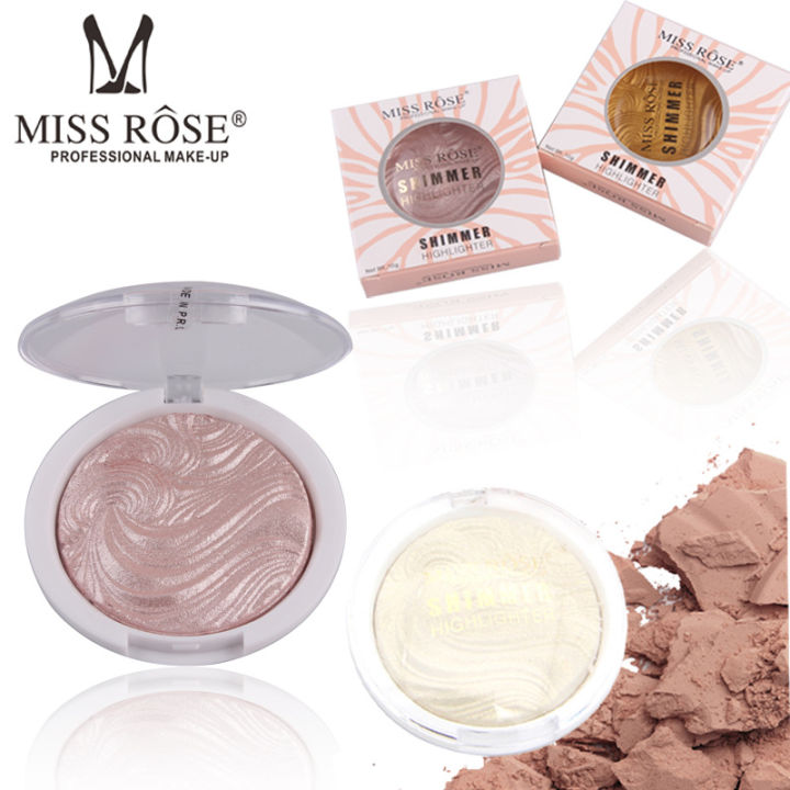 miss-rose-high-powder-glitter-palette-แต่งหน้า-glow-face-contour-shimmer-illuminator-ขิงไฮไลท์เครื่องสำอาง-lasting
