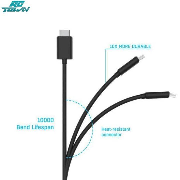 rctown-100-ของแท้type-c-usb-ใช้ได้กับที่จับ-ps5สายชาร์จสายชาร์จสายไฟพลังงานที่เข้ากันได้กับสวิตซ์โอแอล