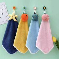 【CW】 Cartoon Design Hanging Fast Drying Super Thick Absorbent Hand Cloths