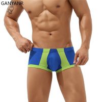 GANYANR Swiming Shorts Men Trunks Swimwear Swimsuit Gay Swim Briefs Pool Boxer Surf wear Beach Sports Penis Pouch Bathing Suit Swimwear