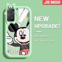 เคส JIUMOO สำหรับ Xiaomi Redmi Note 11 Pro 5G Note 11e Pro เคสโทรศัพท์แบบใสมิกกี้ซิลิโคนนิ่มที่สร้างสรรค์สีสันสดใสเคสโปร่งใสกันกระแทกป้องกันเลนส์กล้องรูปสัตว์ประหลาดตัวเล็กๆที่น่ารัก