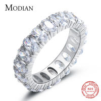 Modian New 100 925 Sterling Silver Classic Oval Sparkling Finger Ring For Women Luxury AAAAA CZ Wedding Engagement Fine Jewelry