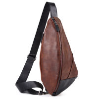 GLMAHUA Fashion Men CrossBody Bags Leather Male Cross Body Sling Shoulder Bags Solid Zipper Man Chest Bag