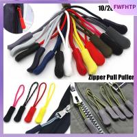 FWFHTP 10/20pcs 9 สี เสื้อผ้าเดินทาง กระเป๋าเป้สะพายหลังเต็นท์กระเป๋าเดินทาง สิ้นสุดการล็อก Zips ตัวดึงซิป เครื่องดึงสายไฟ ซิปดึง