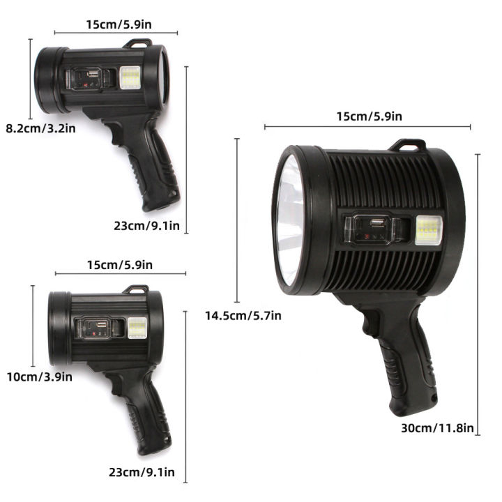 p70-led-spotlight-ไฟฉายแบบชาร์จไฟได้-solar-vibration-handheld-bracket-โคมไฟทำงาน-outdoor-แคมป์ปิ้ง-glare-flashlight