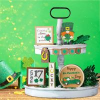 ฉัตรถาดเครื่องประดับอีสเตอร์ St. Patrick S Day Farmhouses Mini Rustic Farm ตกแต่งป้ายไม้ฤดูร้อนจบการศึกษาพิธี