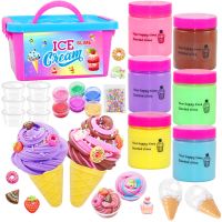 Cotton Slime Colored Ice Cream Plasticine DIY Handmade Educational Toys Childrens Decompression Toys