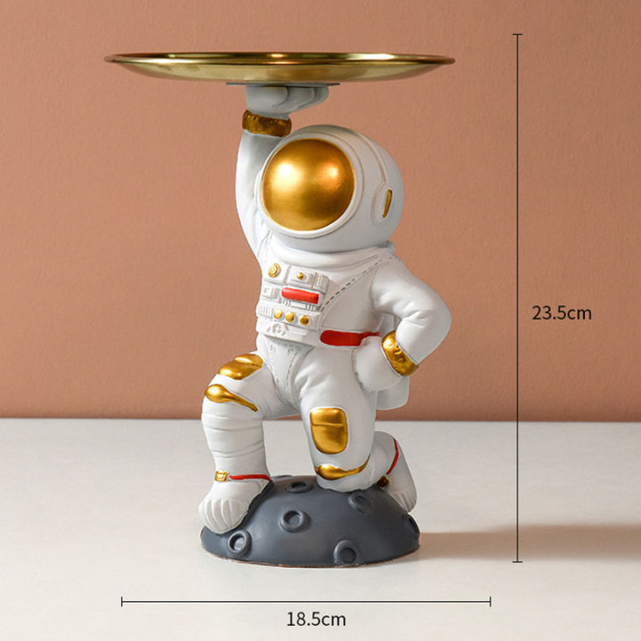 spaceman-sculpt-metal-storage-tray-decorative-candy-dish-fruit-plate-creative-3d-statue-modern-sculpture-room-table-decor