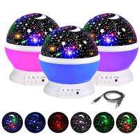 Sky Projector Light Rotating LED Star Moon Galaxy Night Light Children Bedroom Decor lamp LED Projector Night Lamp for Kids Gift