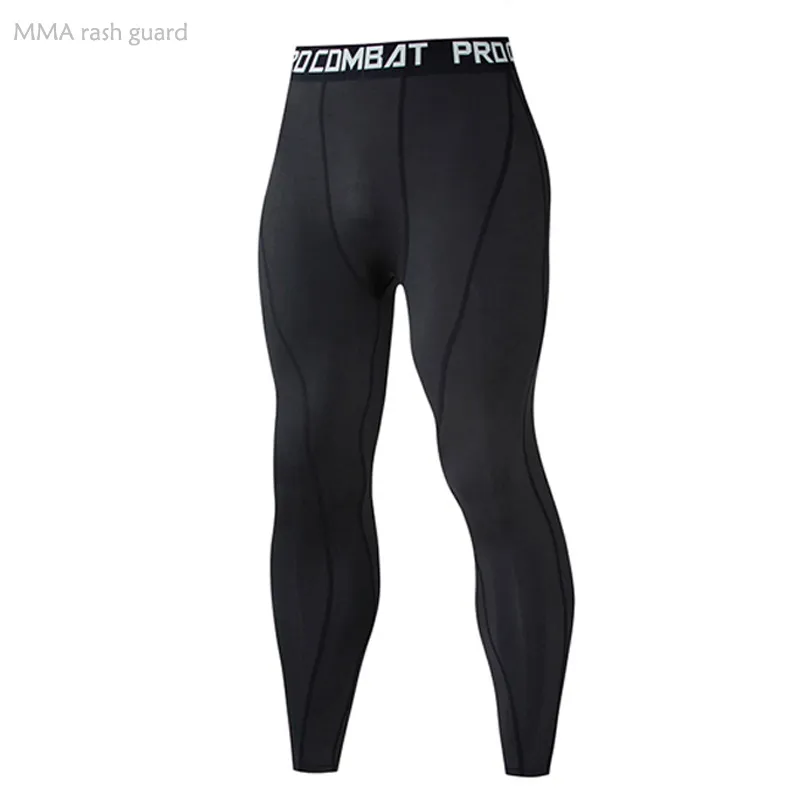 Compression Leggings Fitness Bottoms Men's Running Tights White