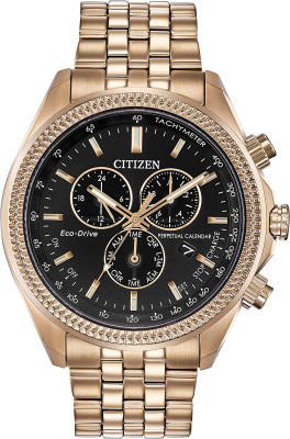 Citizen Brycen Eco-Drive Movement Mens Watch Rose Gold-Tone