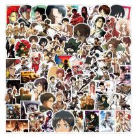 50 pcs Attack On Titan Anime Manga Waterproof PVC Stickers (2 designs)