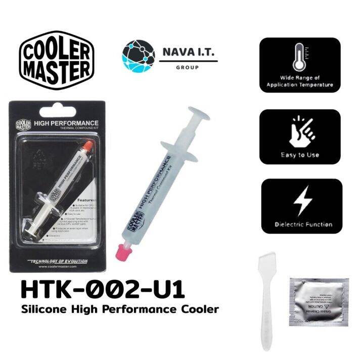 Thermal Paste Silicone High Performance Cooler Master HTK002U1 ทาcpu