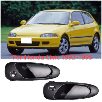 ภายนอกรถด้านนอกมือจับประตูด้านหน้าด้านหลังคู่ชุดสำหรับ1992-1995 Honda Civic 1993-1997 Del Sol 72180SR3J02ZD 72140SR3J02ZD