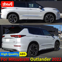 แต่งรถโครเมียมเอบีเอสสำหรับ Mitsubishi 2022 2023 Outlander แถบดัดแปลงด้านข้างกันการชนกันด้านข้างแบบสว่างอุปกรณ์เสริมภายนอก87Tixgportz