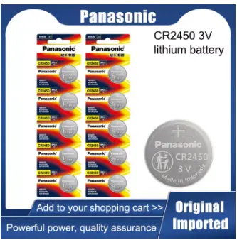 Panasonic CR2450 CR 2450 Lithium 3v Battery [ Pack of 7]