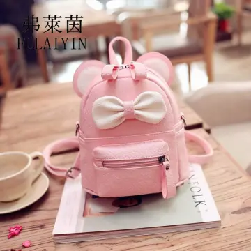 Girls Cute Mini Backpack Purse Fashion School Bags PU Leather Casual Pink