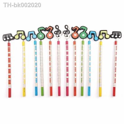 ❧ 5pcs/lot Musical Note Cartoon Standard Wooden Pencils Stationery for Kids Office School Supplies Pattern Randomly