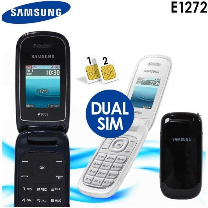 Flip Phone Original Samsung E1272 GSM 2G Four Band Mobile Phone Button ...