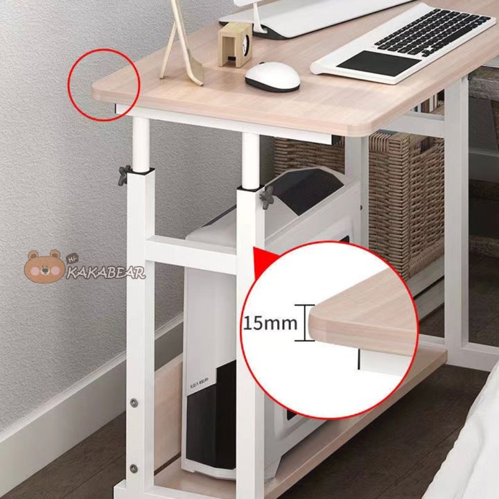 โต๊ะคอมข้างเตียง-โต๊ะคอมพิวเตอร์แบบยืด-โต๊ะวางโน้ตบุ๊ก-โต๊ะวางของอเนกประสงค์-เครื่อนย้ายได้-ได้-ประหยัดพื้นที่สำนั