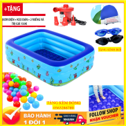 Bể Bơi Phao Trẻ Em 1m8 và 1m5 Trong Nhà Hình Chữ Nhật