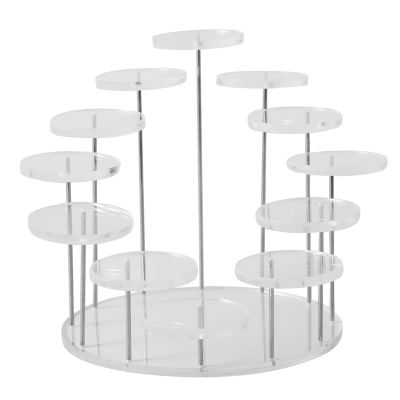 Fashion Multi-Layer Acrylic Ring Display Rack Earring Holder Pendant Gemstone Showcase Jewelry Display Stand Desktop