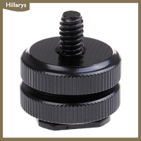 [Hillarys] 1 4 Hot Shoe Mount ผู้ถือโทรศัพท์ Dual NUT Cold SHOE ADAPTER Bracket อุปกรณ์เสริม