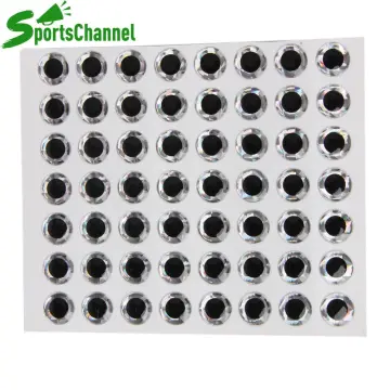 100pcs Fishing Lure Eyes Holographic 3D 3mm 4mm 5mm 6mm Simulation