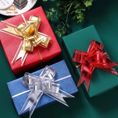 10Pcs/Set Christmas Gift Wrapping Bows/ Christmas Tree Decoration Ribbons