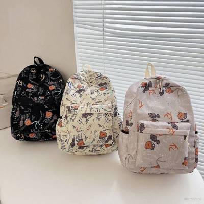 Graffiti Backpack Women Men Student Large Capacity Breathable Print Fashion Personality Multipurpose ulzzang Bags