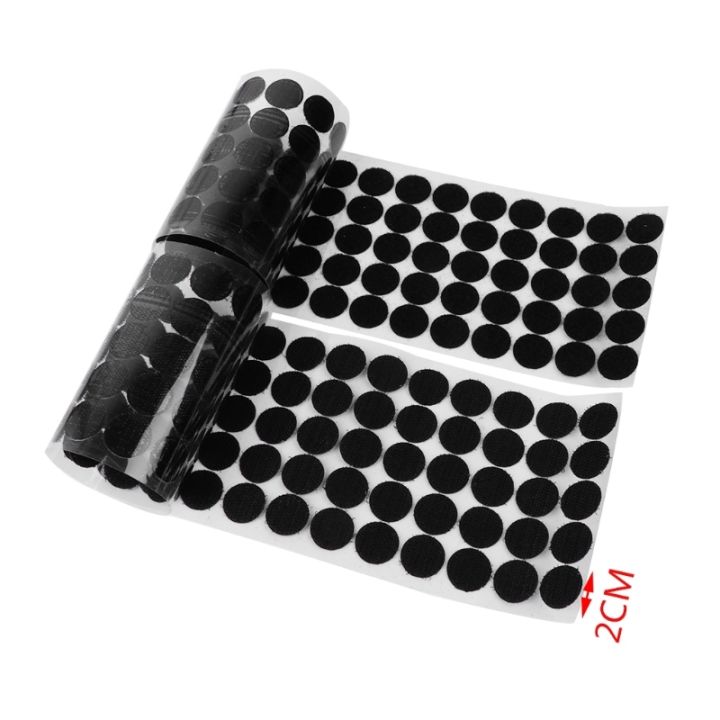 100pairs-2cm-magic-nylon-round-sticker-double-sided-adhesive-hooks-fastener-tape-87ha