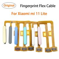 ต้นฉบับ 100% สําหรับ Xiaomi Mi 11 Mi11 Lite ลายนิ้วมือ เซนเซอร์ Home Return เมนูปุ่มเปิดปิด Flex Cable ชิ้นส่วนริบบิ้นลายนิ้วมือ