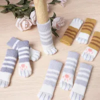 4Pcs Chair Leg Covers Knitting Table Feet Socks Non-Slip Floor Protector Pads Furniture Decor Prevent Pet Dog Cat Scratching  Replacement Parts