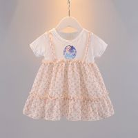 Baby girl dressชุดเด็กผู้หญิงกระโปรงแขนสั้น0-1~2years