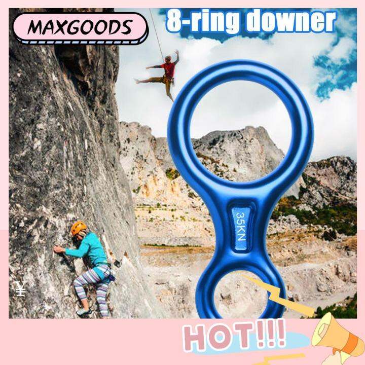 MAXG 7 Colors 8 Word Gear Device 35KN Figure Downhill Eight Rings Climbing Ring Rope Descender