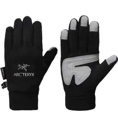 Arcteryx ถุงมือกันอบอุ่นกลางแจ้งฤดูหนาวและกันหนาวสำหรับผู้ชายถุงมือผ้าใยสังเคราะห์กันลมขี่สกีสำหรับขับขี่ผู้หญิงถุงมือกันลื่นสำหรับขับรถหน้าจอสัมผัส