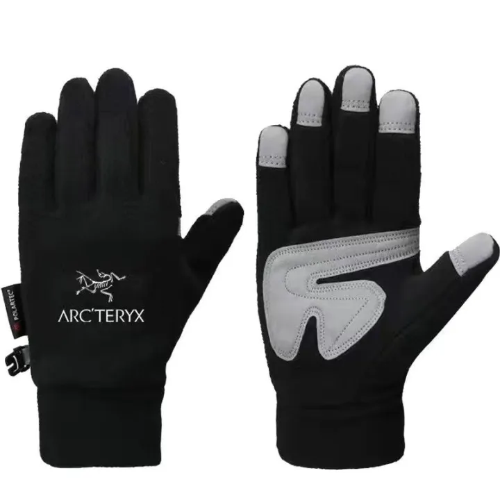 arcteryx-ถุงมือกันอบอุ่นกลางแจ้งฤดูหนาวและกันหนาวสำหรับผู้ชายถุงมือผ้าใยสังเคราะห์กันลมขี่สกีสำหรับขับขี่ผู้หญิงถุงมือกันลื่นสำหรับขับรถหน้าจอสัมผัส