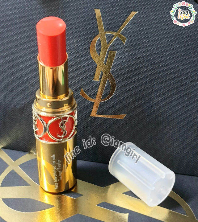 ลิปสติก YSL ROUGE VOLUPTÉ SHINE เบอร์ 46 Orange Perfecto | Lazada.co.th