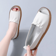 wtMei Fish Mouth Open Toe Sandals Women Summer Women Shoes Flat Shoes