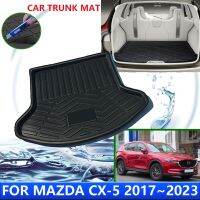 แผ่นรองตัวป้องกันลำตัวด้านหลังสำหรับ Mazda CX-5 CX5 KF 2017 ~ 2023 2019 2020 2021รถเก๋งอุปกรณ์เสริมพรมกันเปื้อนดินสอเขียนขอบตากันน้ำ