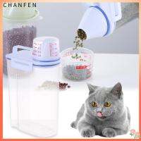 CHANFEN เครื่องกดข้าวจัดเก็บอาหารสัตว์เลี้ยงสำหรับห้องครัวและรับประทานอาหารกล่องใส่ธัญพืชถ้วยวัดขวดธัญพืชแห้ง