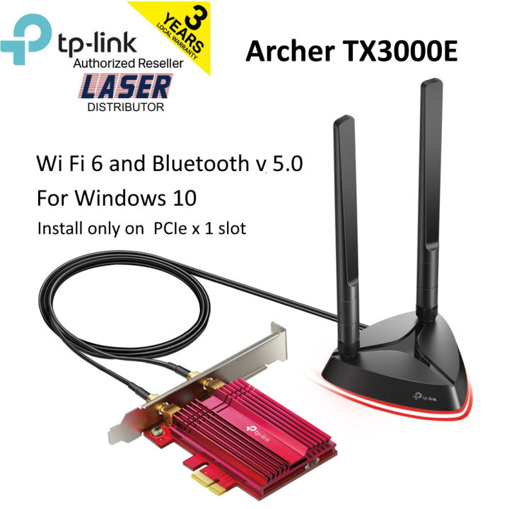 prins Hindre Skuldre på skuldrene TP Link Archer TX3000E AX3000 Wi-Fi 6 Bluetooth 5.0 PCIe Adapter | Lazada  Singapore