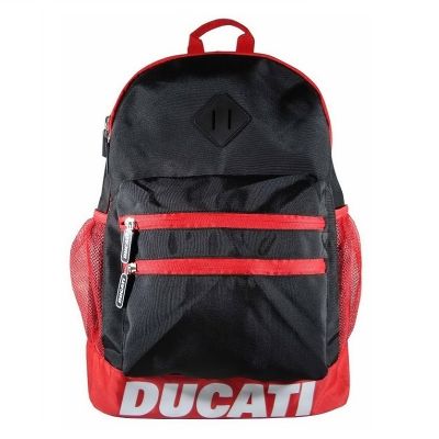 DUCATIกระเป๋าเป้สะพายหลังลิขสิทธิ์แท้ดูคาติ ขนาด 29x44x15 cm.DCT49 083 สีดำแดง