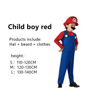 Super Mario Clothes Adults and Kids Mario Family Bros Cosplay Costume Set Children Gift Halloween Party MARIO &amp; LUIGI Clothes